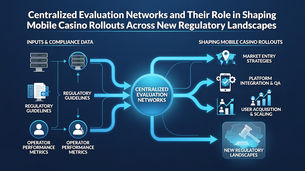 Dashboard interface displaying real-time mobile casino metrics from multiple regulatory zones