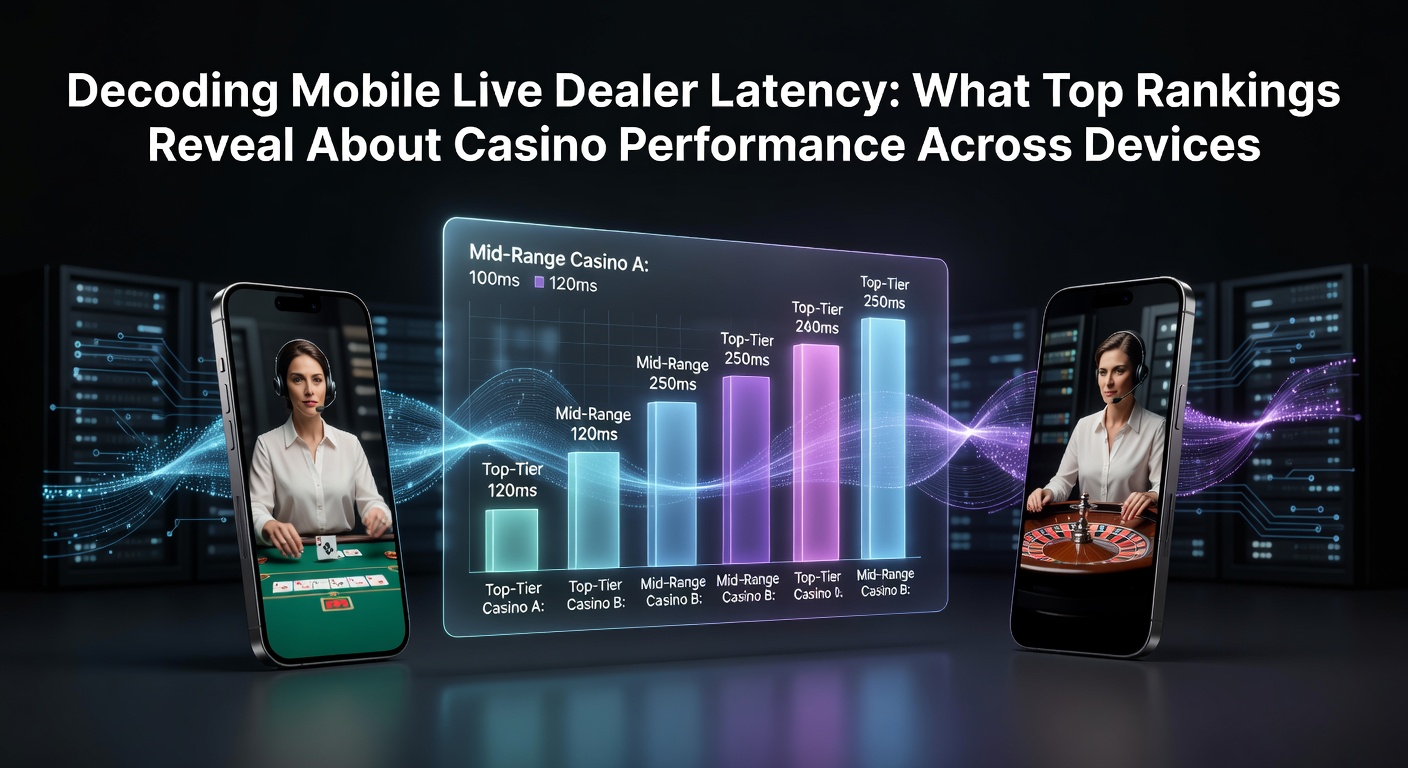 Graph showing live dealer latency benchmarks across popular mobile devices in top-ranked online casinos