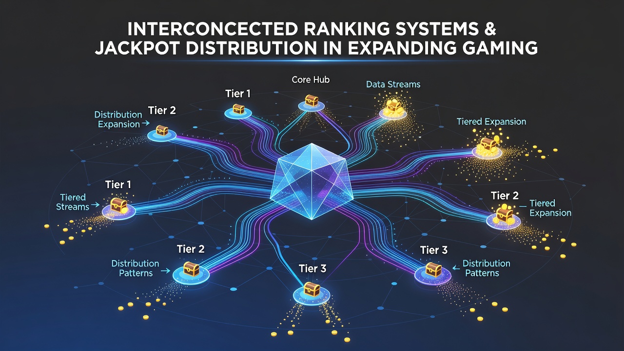 Chart showing jackpot distribution patterns linked to ranking system updates across expanding gaming jurisdictions