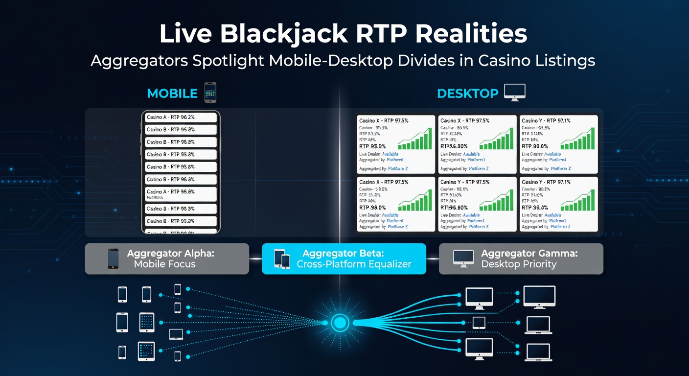 Graph comparing RTP rates for live blackjack tables across mobile and desktop platforms from leading casino aggregators